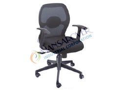 Black Fabric Modern Mesh Chair